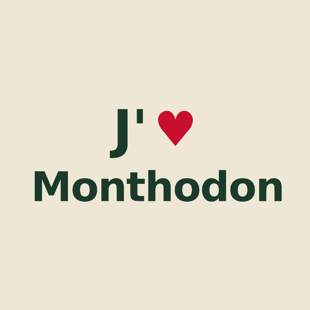 Tote bag personnalisé Monthodon — design J'aime Monthodon