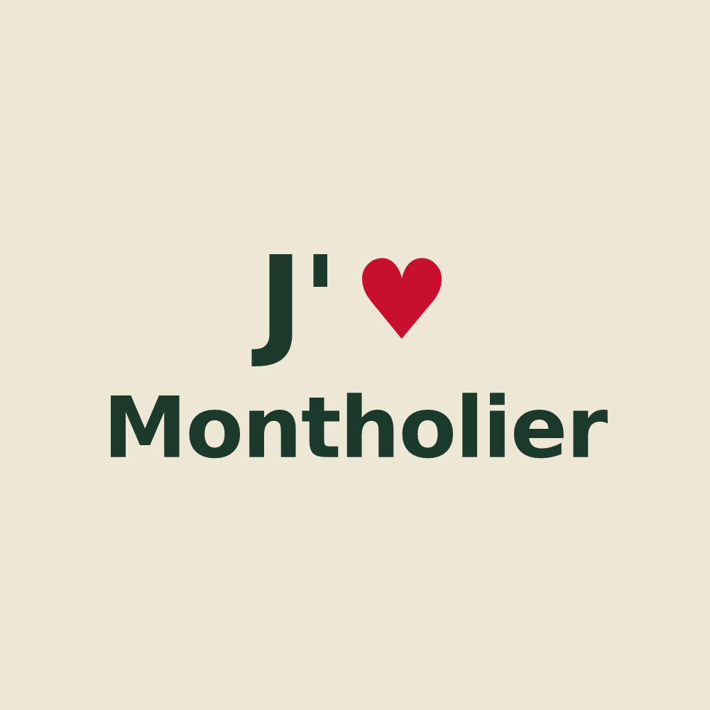 Tote bag personnalisé Montholier — design J'aime Montholier