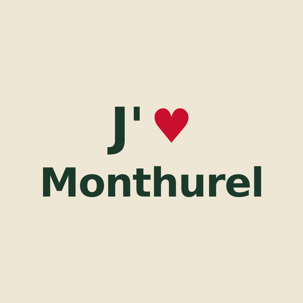 Tote bag personnalisé Monthurel — design J'aime Monthurel