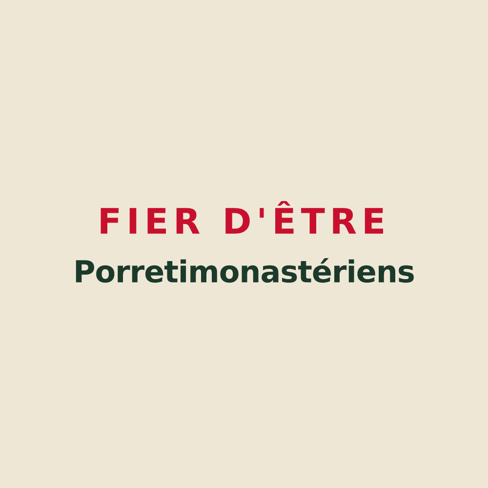Tote bag « Fier d'être Porretimonastériens » — design pour Montipouret