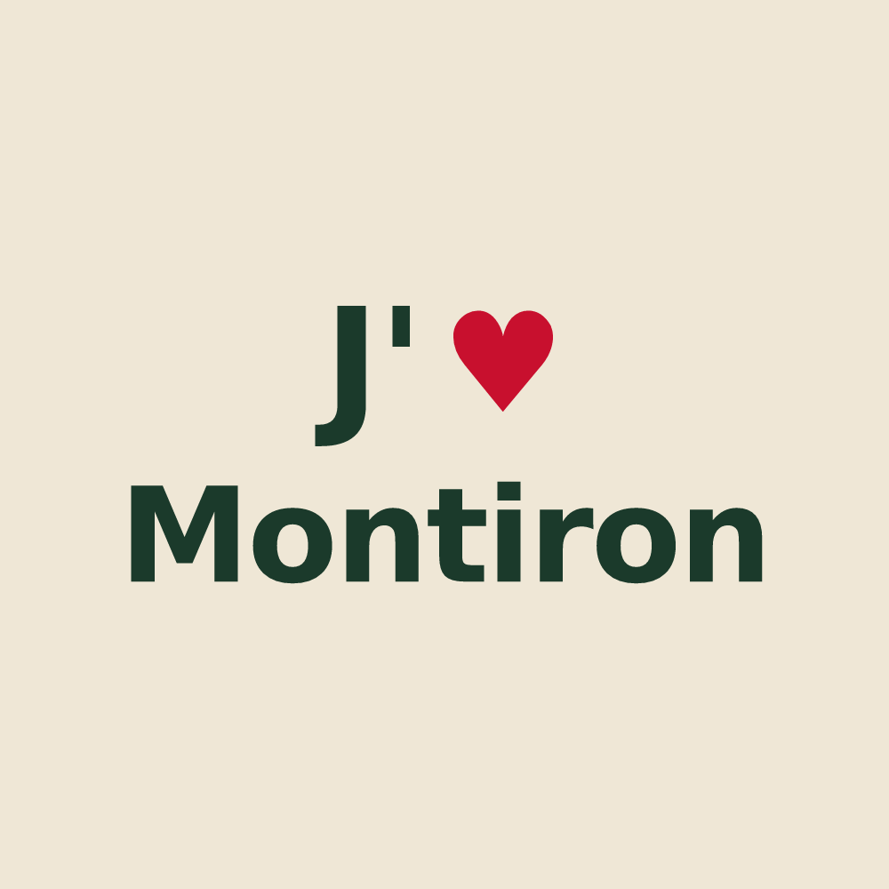Tote bag personnalisé Montiron — design J'aime Montiron