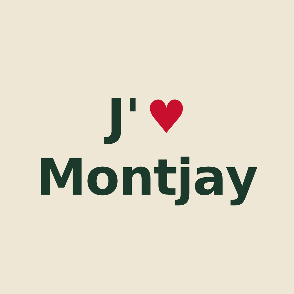Tote bag personnalisé Montjay — design J'aime Montjay