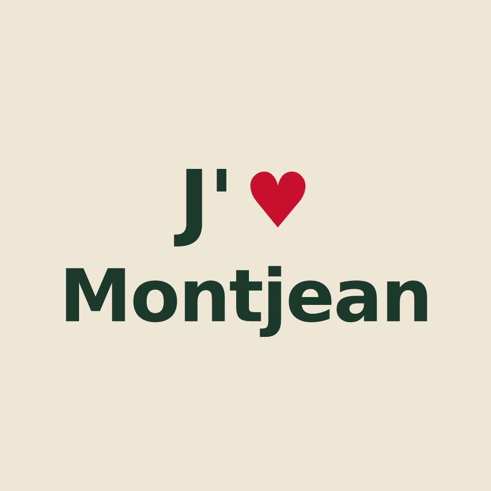 Tote bag personnalisé Montjean — design J'aime Montjean