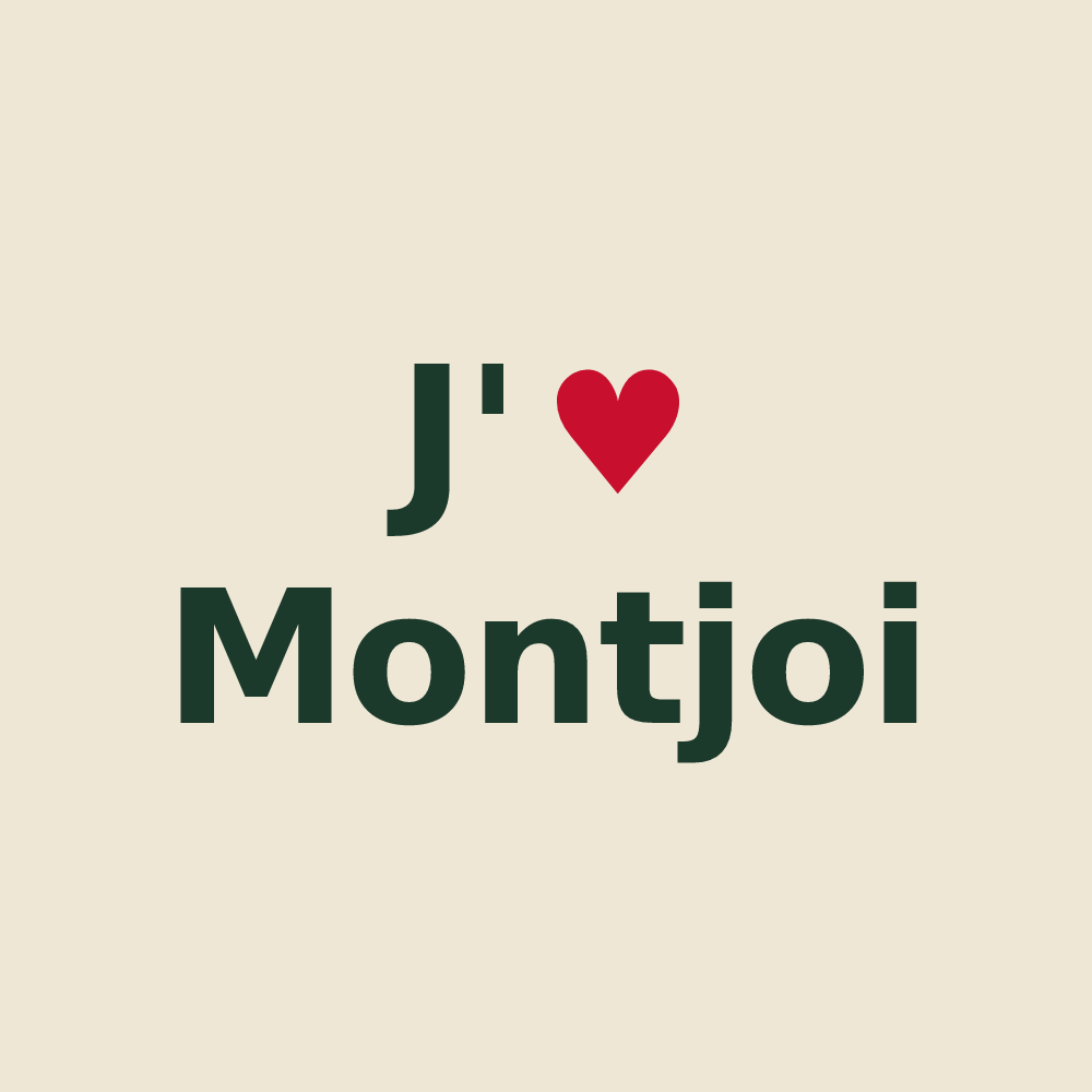 Tote bag personnalisé Montjoi — design J'aime Montjoi