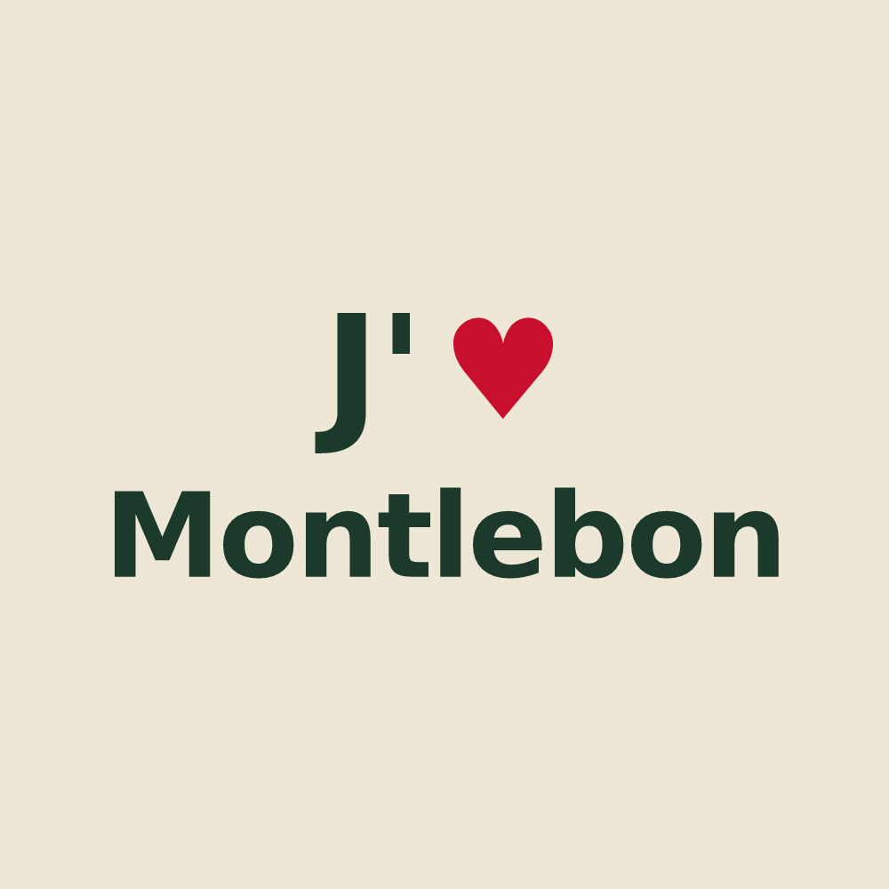 Tote bag personnalisé Montlebon — design J'aime Montlebon