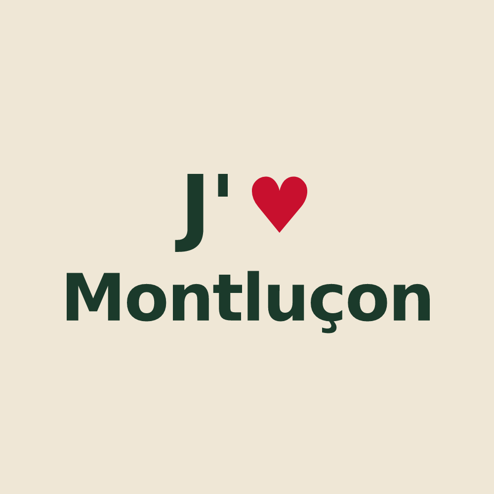Tote bag personnalisé Montluçon — design J'aime Montluçon
