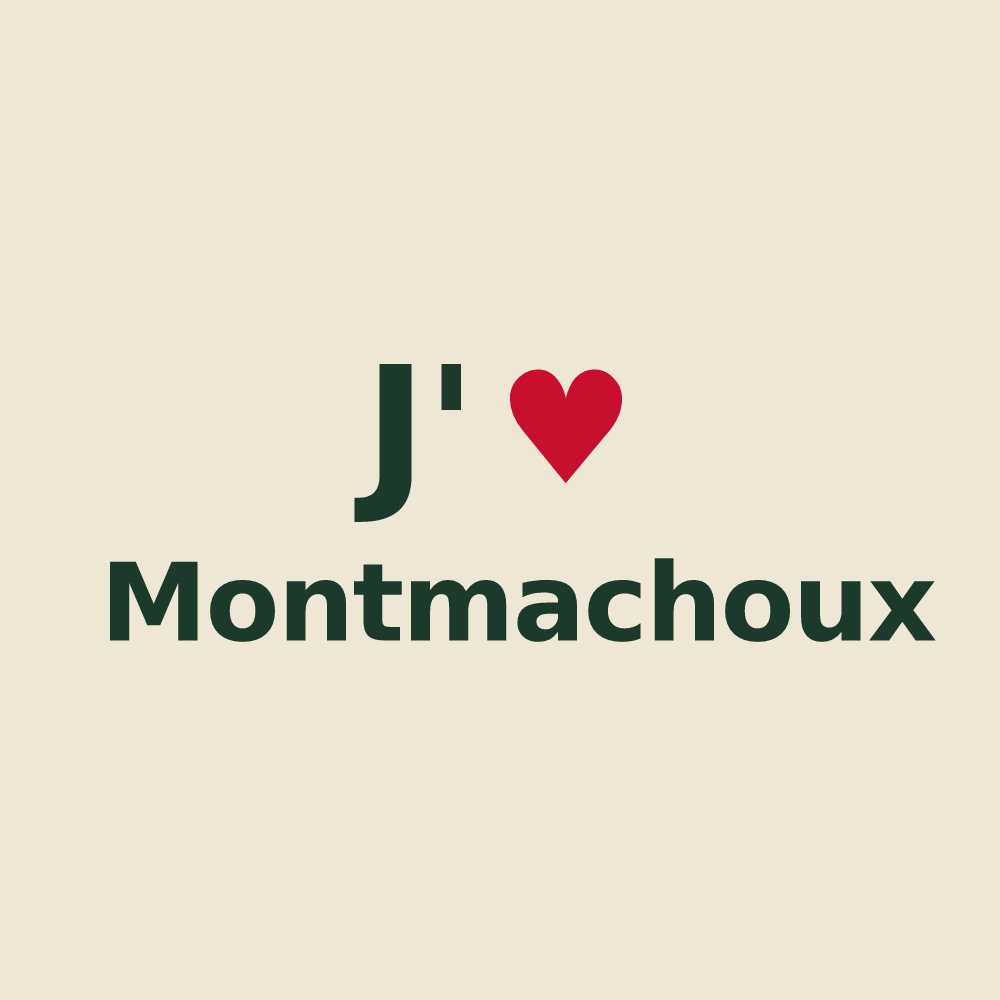 Tote bag personnalisé Montmachoux — design J'aime Montmachoux