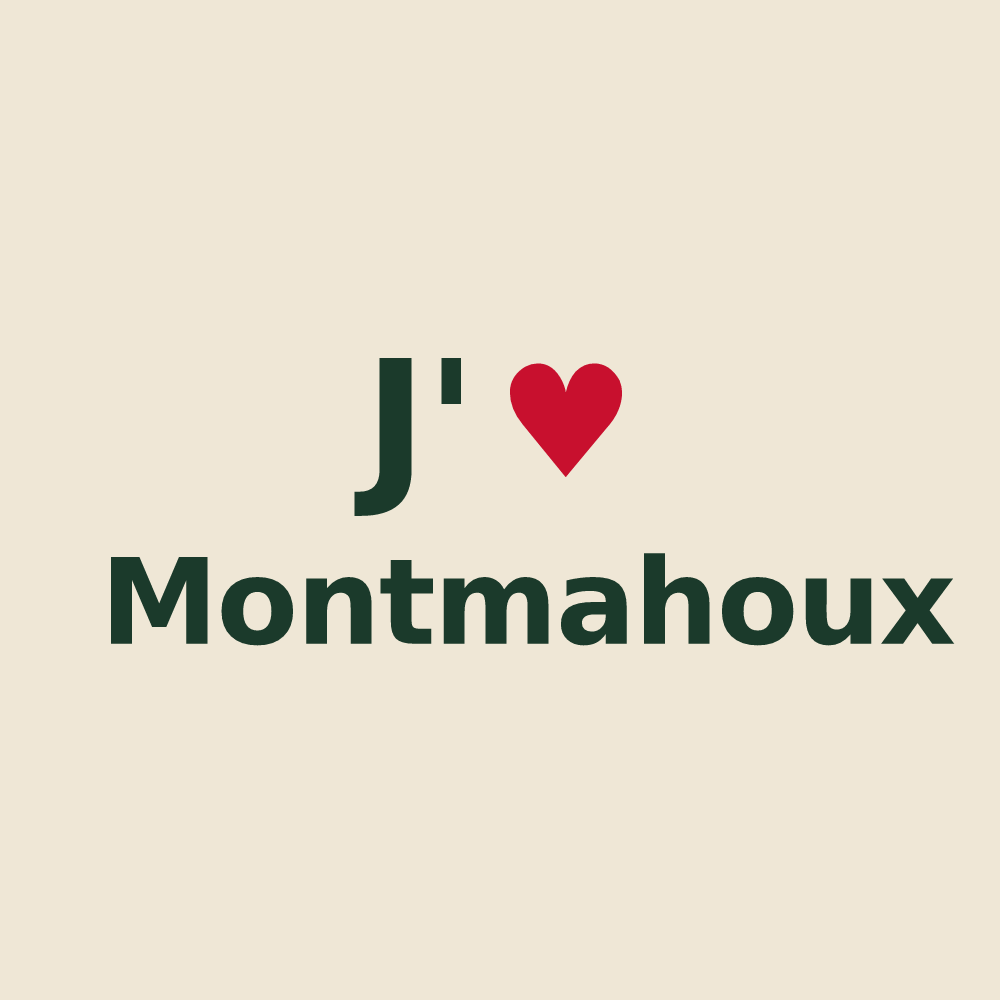 Tote bag personnalisé Montmahoux — design J'aime Montmahoux