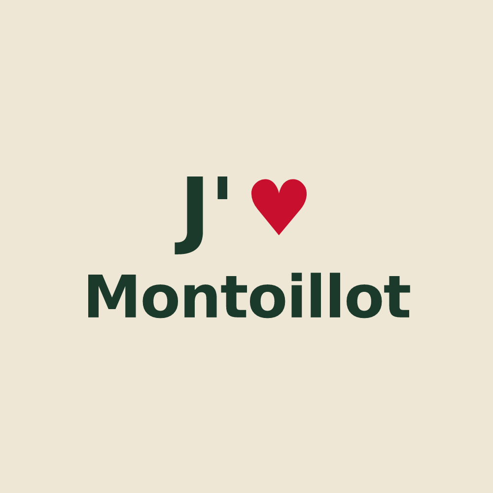 Tote bag personnalisé Montoillot — design J'aime Montoillot