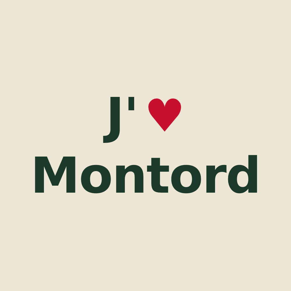Tote bag personnalisé Montord — design J'aime Montord