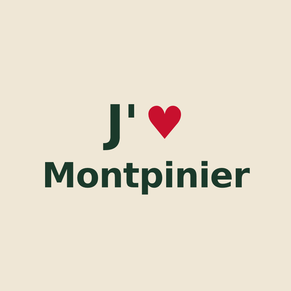 Tote bag personnalisé Montpinier — design J'aime Montpinier