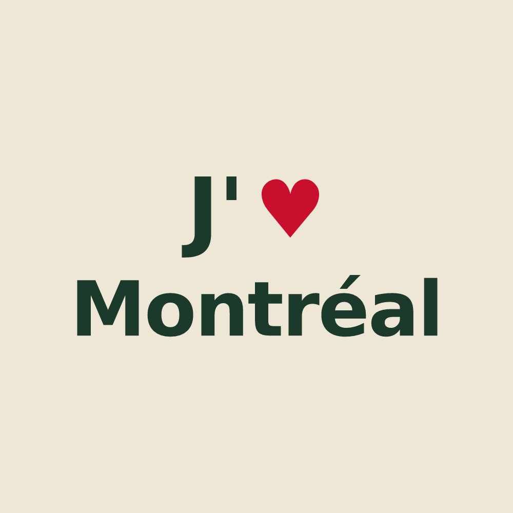 Tote bag personnalisé Montréal — design J'aime Montréal