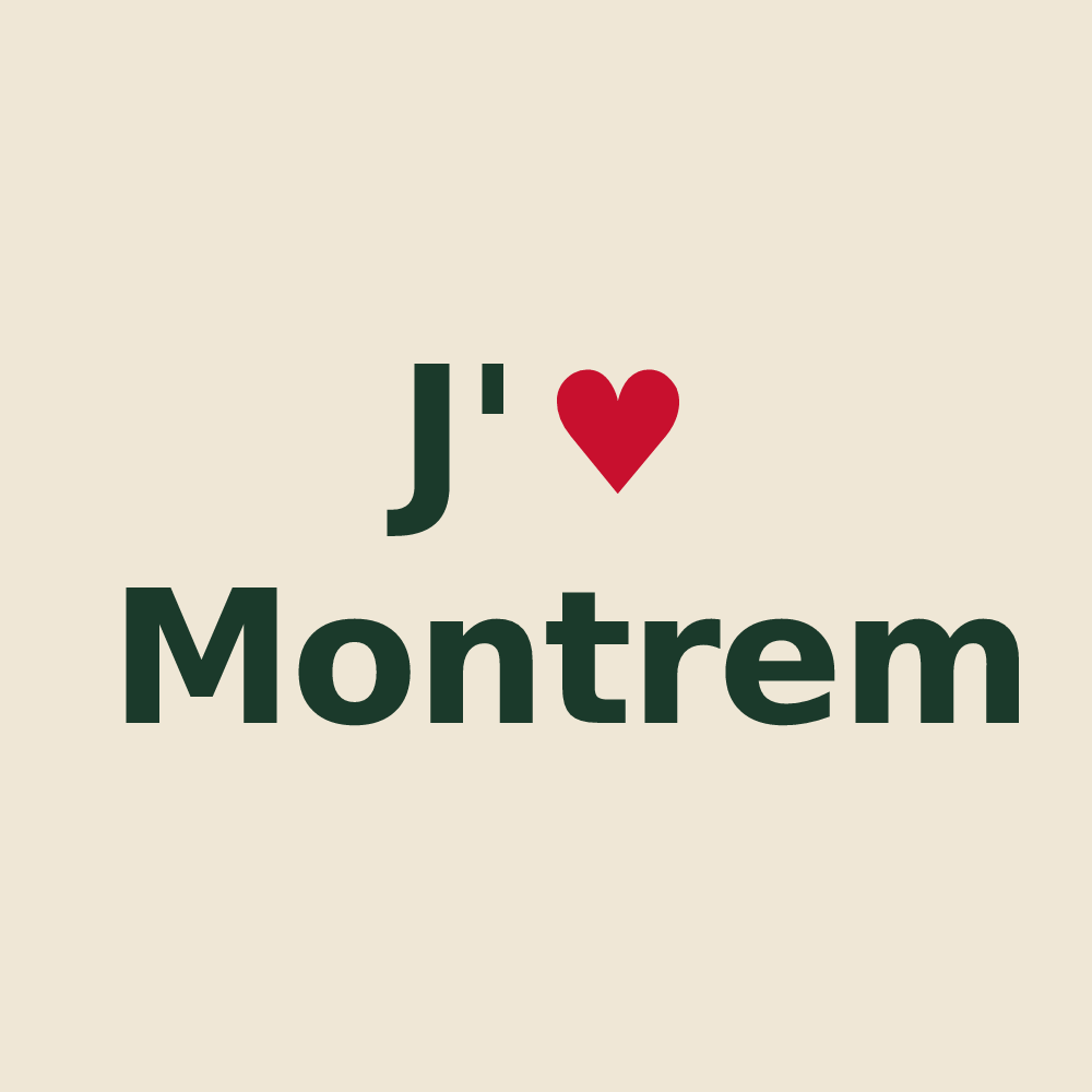Tote bag personnalisé Montrem — design J'aime Montrem