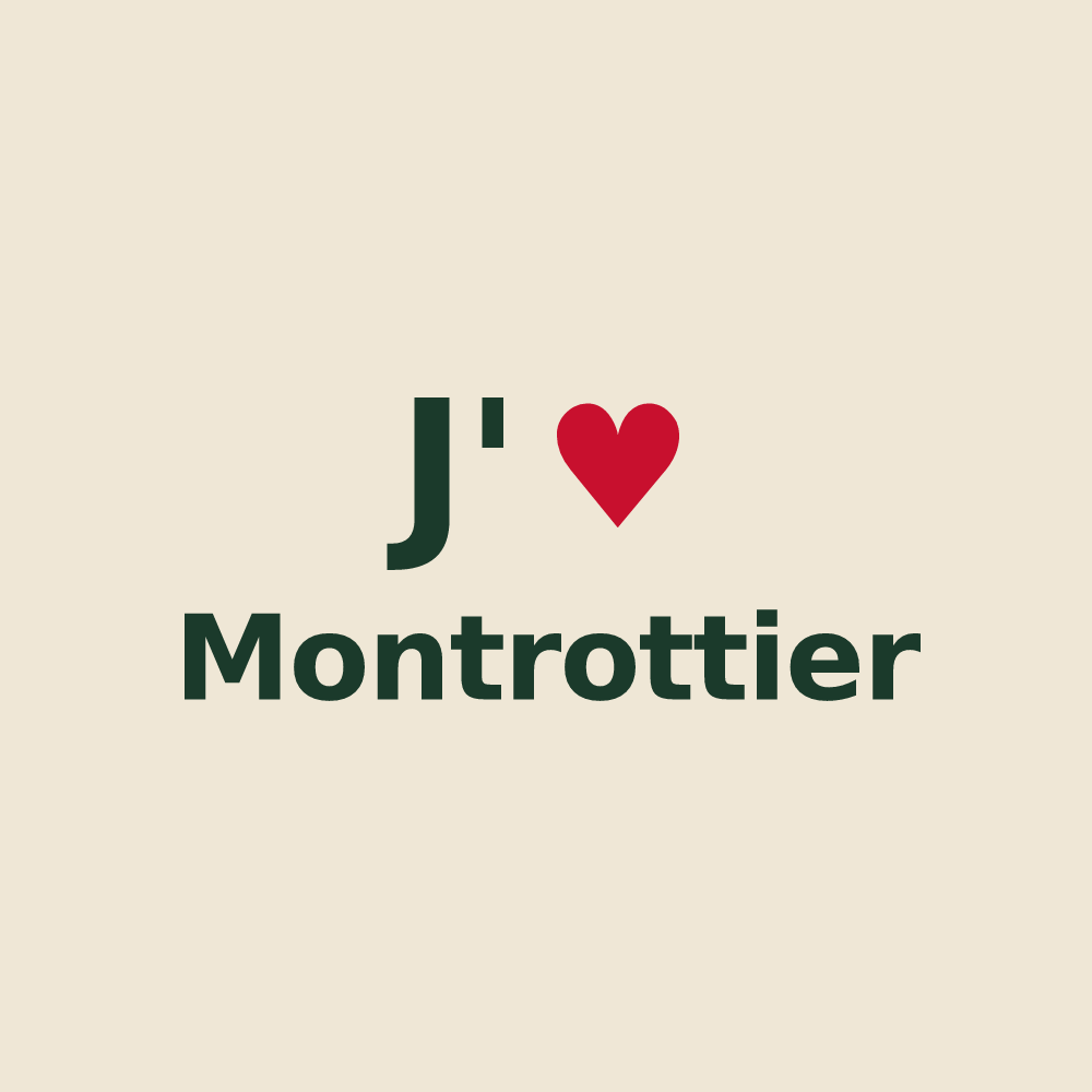Tote bag personnalisé Montrottier — design J'aime Montrottier