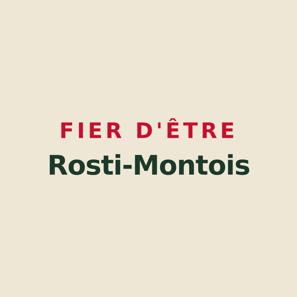Tote bag « Fier d'être Rosti-Montois » — design pour Montroty