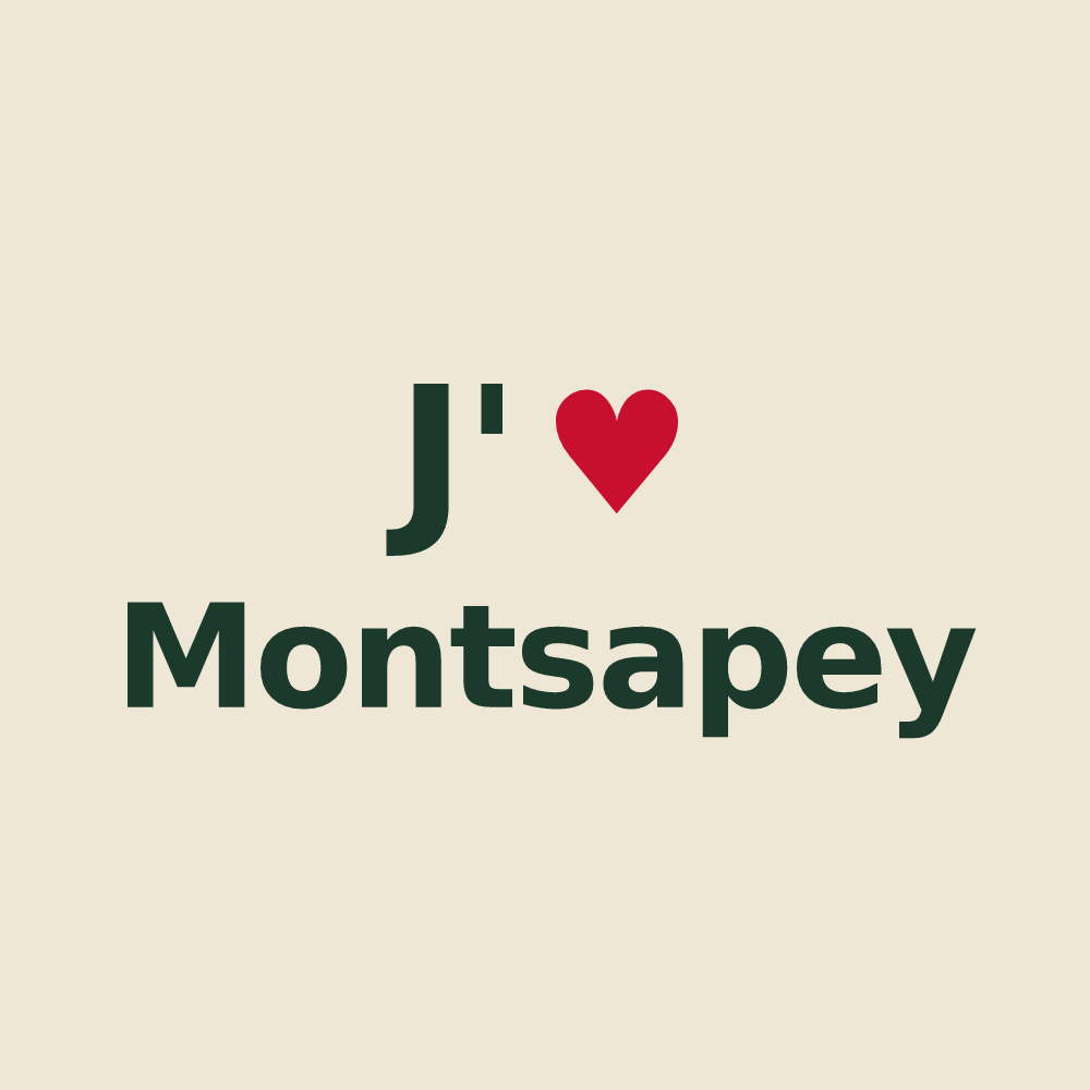 Tote bag personnalisé Montsapey — design J'aime Montsapey