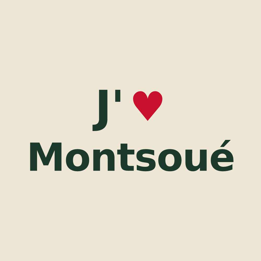 Tote bag personnalisé Montsoué — design J'aime Montsoué