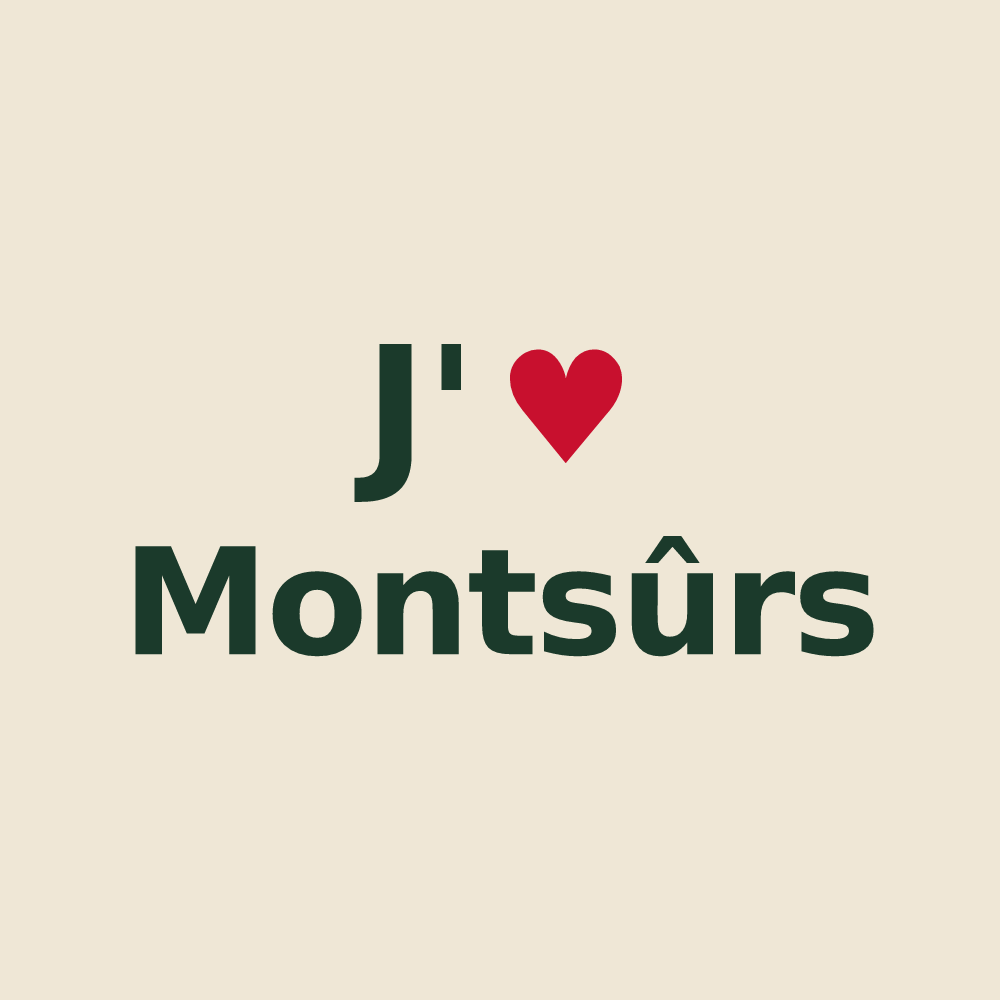Tote bag personnalisé Montsûrs — design J'aime Montsûrs