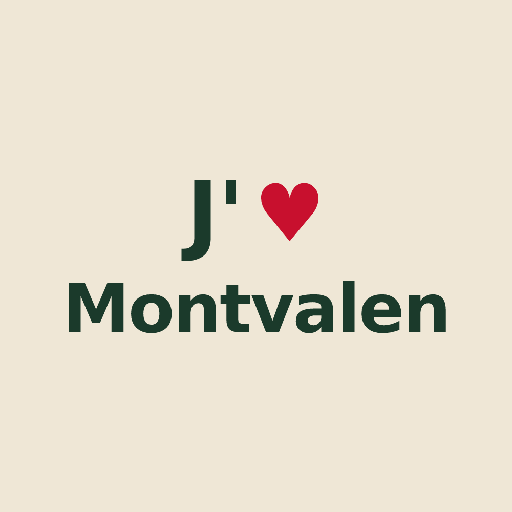 Tote bag personnalisé Montvalen — design J'aime Montvalen