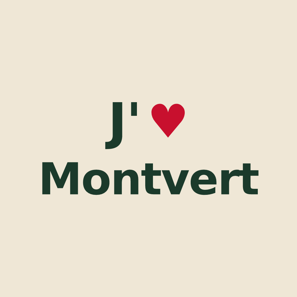 Tote bag personnalisé Montvert — design J'aime Montvert