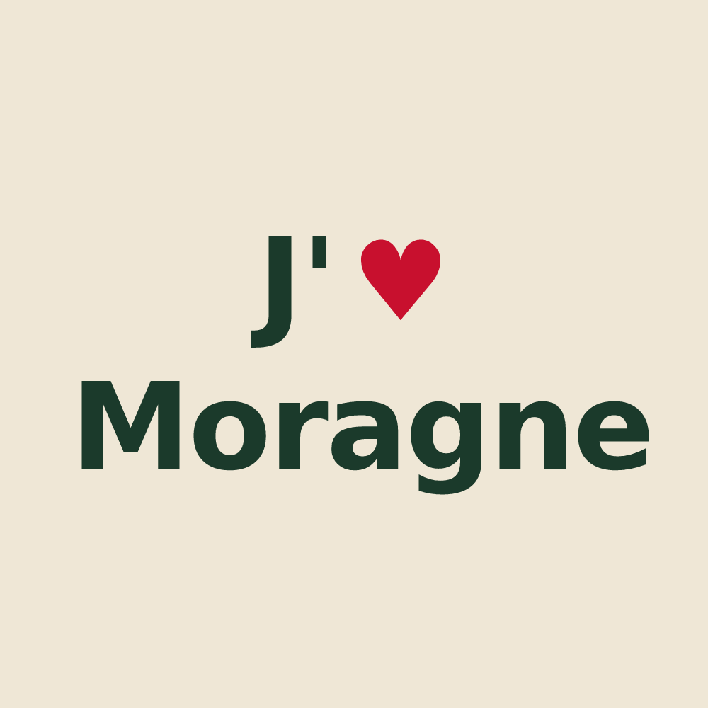 Tote bag personnalisé Moragne — design J'aime Moragne
