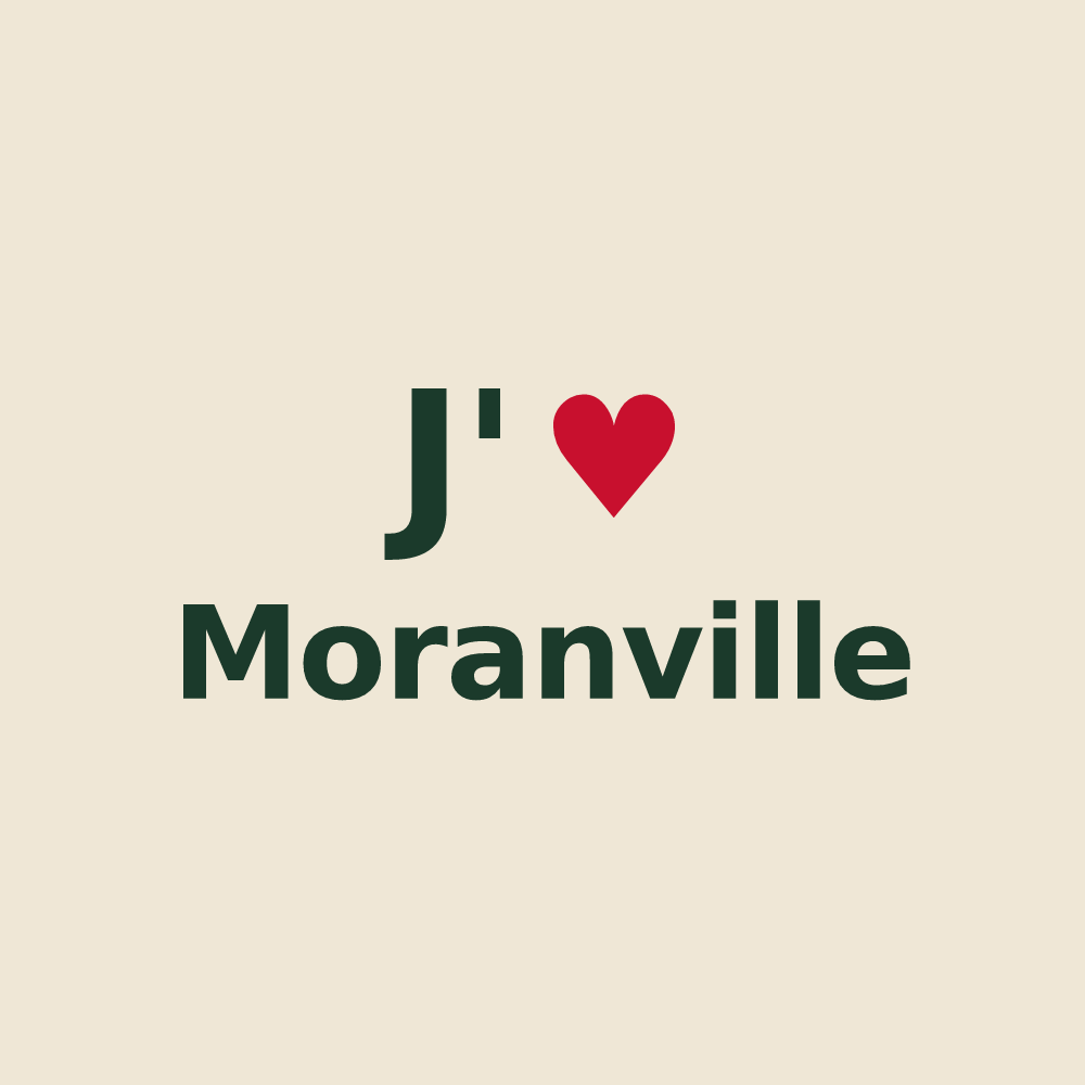 Tote bag personnalisé Moranville — design J'aime Moranville