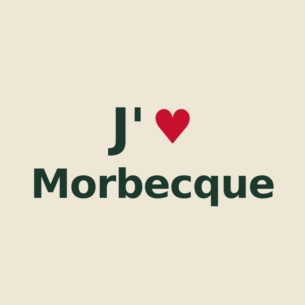 Tote bag personnalisé Morbecque — design J'aime Morbecque