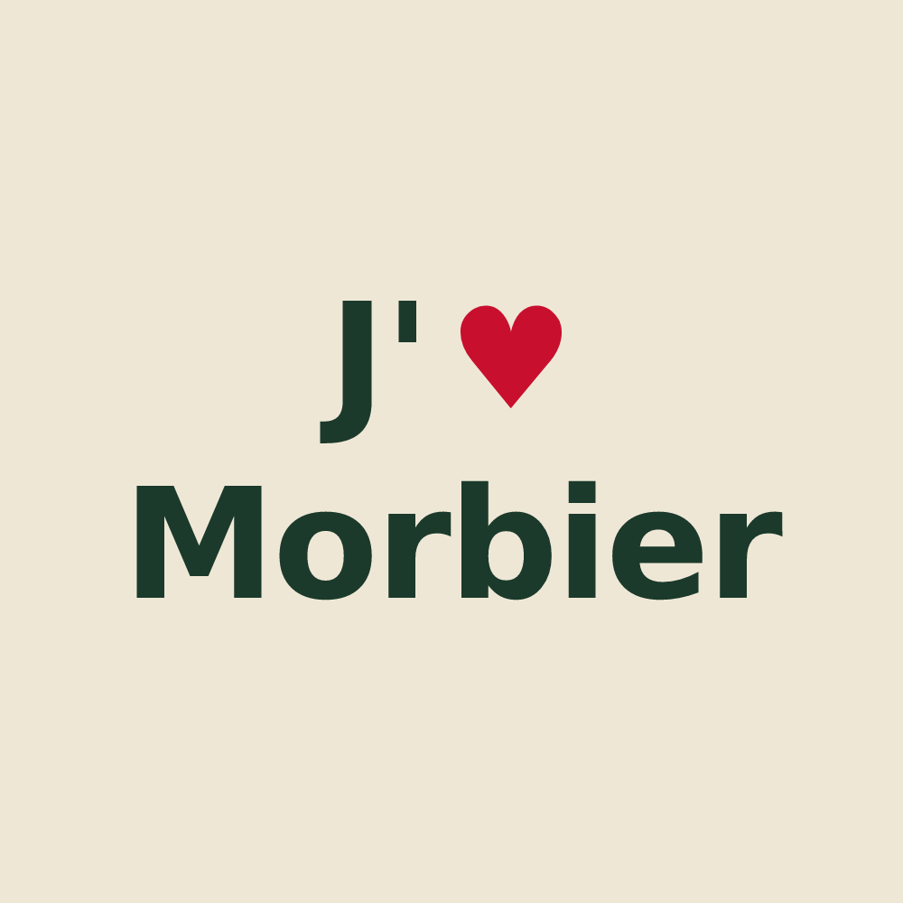 Tote bag personnalisé Morbier — design J'aime Morbier