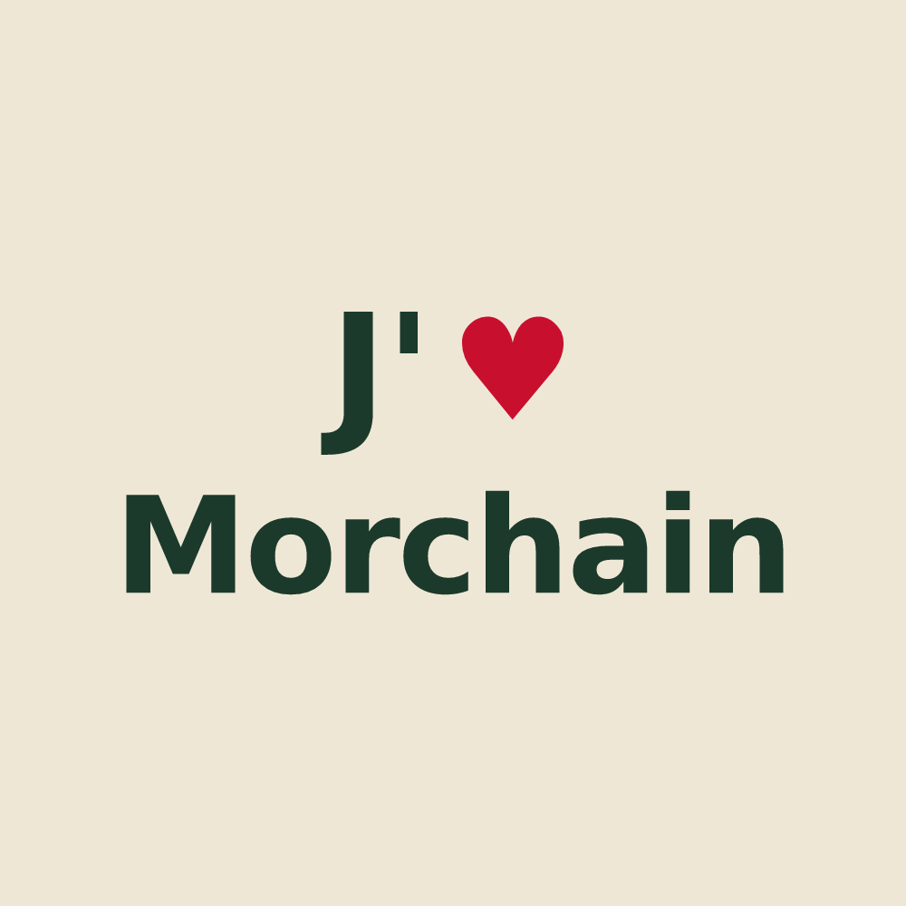 Tote bag personnalisé Morchain — design J'aime Morchain