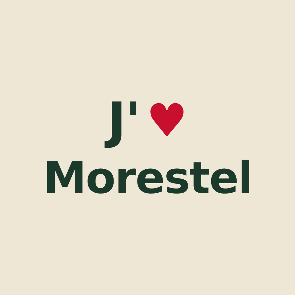 Tote bag personnalisé Morestel — design J'aime Morestel