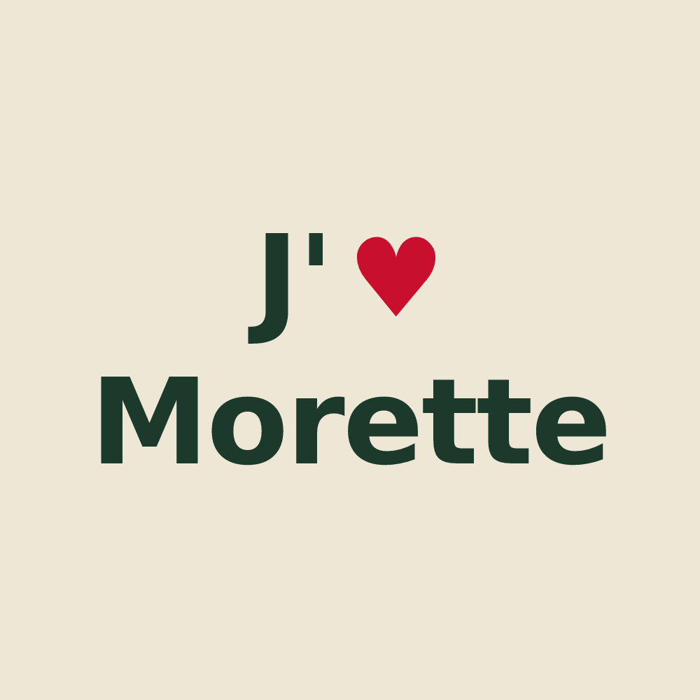 Tote bag personnalisé Morette — design J'aime Morette