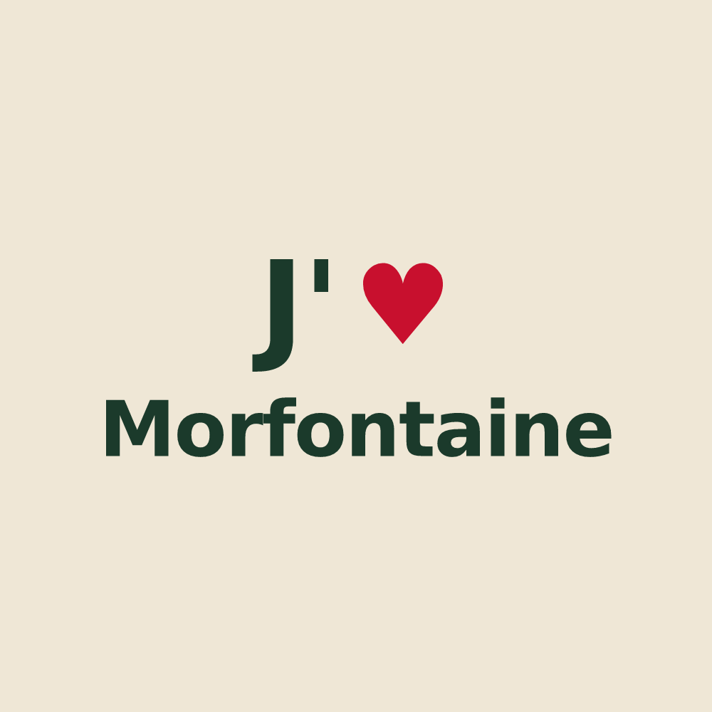 Tote bag personnalisé Morfontaine — design J'aime Morfontaine