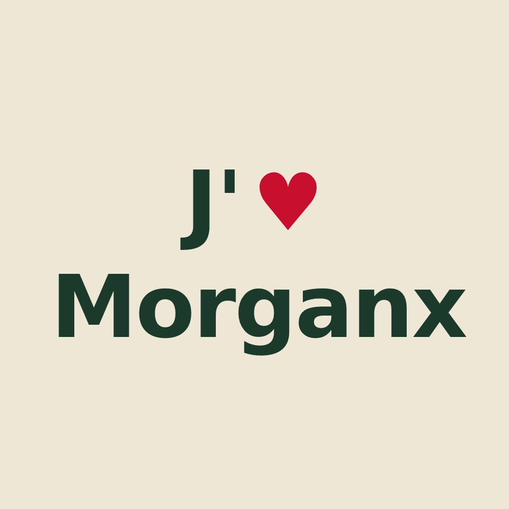 Tote bag personnalisé Morganx — design J'aime Morganx