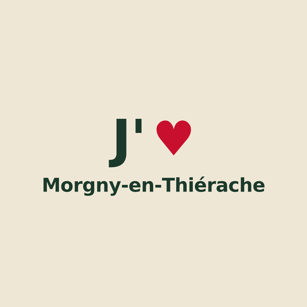Tote bag personnalisé Morgny-en-Thiérache — design « J'aime Morgny-en-Thiérache » imprimé sur le tote bag