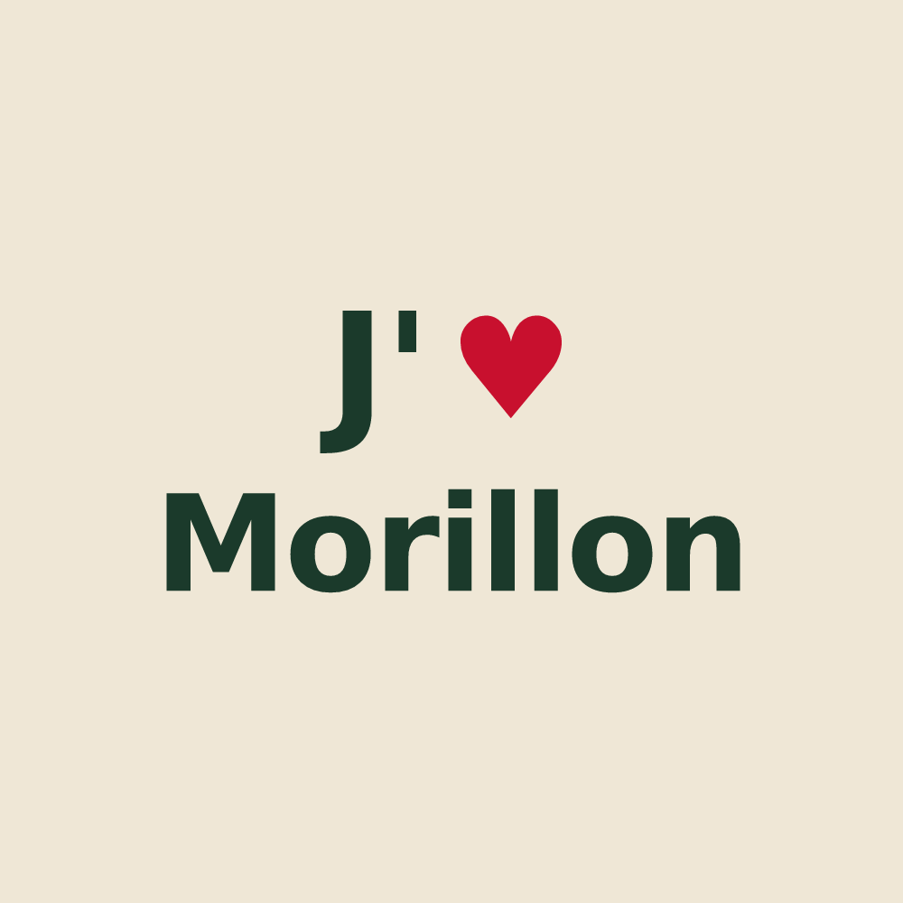 Tote bag personnalisé Morillon — design J'aime Morillon