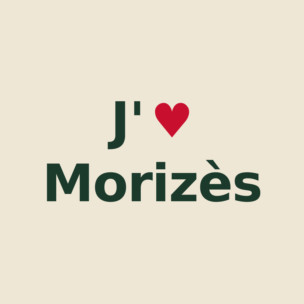 Tote bag personnalisé Morizès — design J'aime Morizès