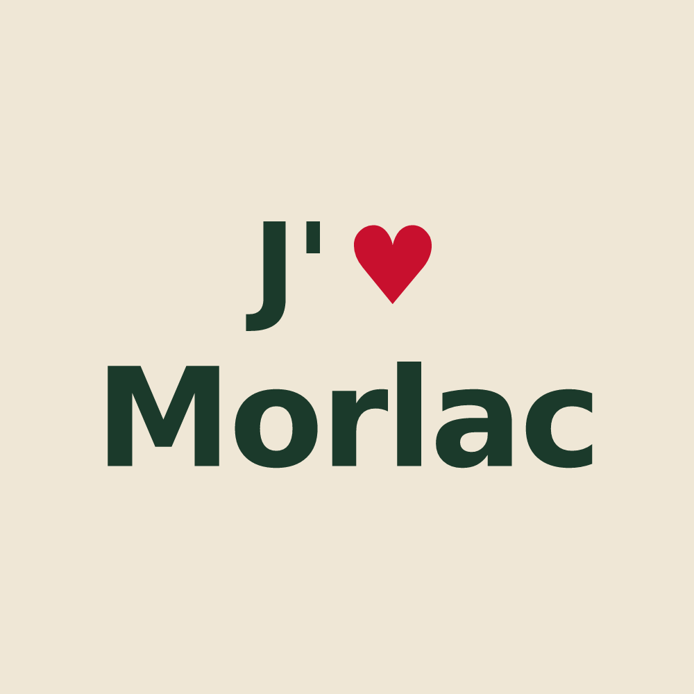 Tote bag personnalisé Morlac — design J'aime Morlac