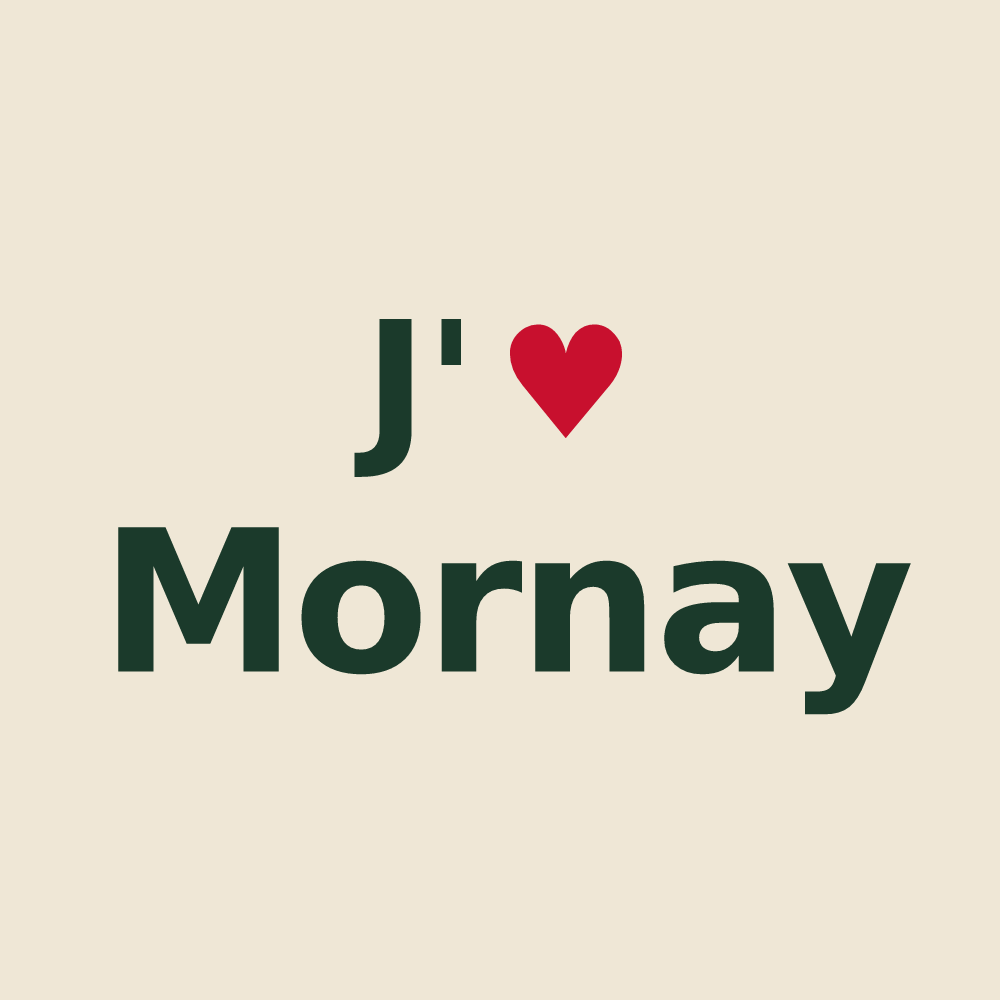 Tote bag personnalisé Mornay — design J'aime Mornay
