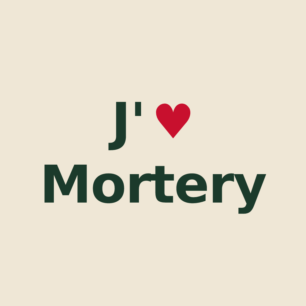 Tote bag personnalisé Mortery — design J'aime Mortery