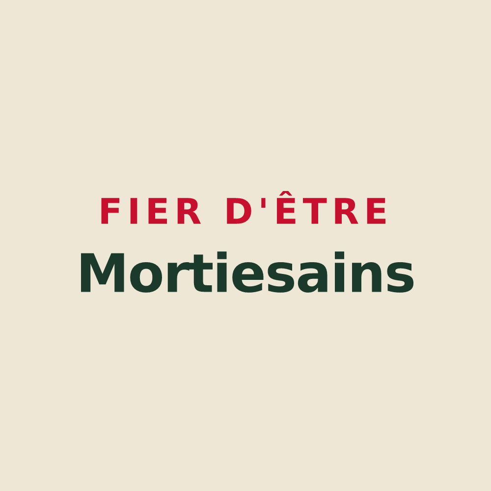Tote bag « Fier d'être Mortiesains » — design pour Mortiers