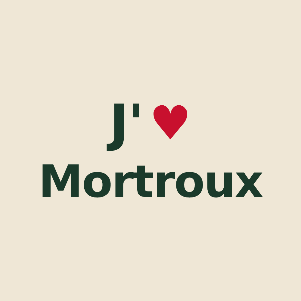 Tote bag personnalisé Mortroux — design J'aime Mortroux