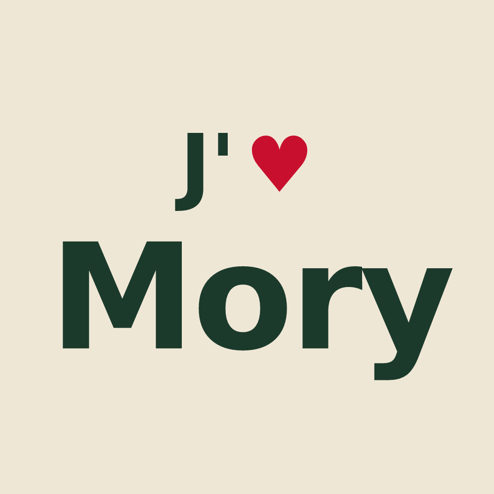 Tote bag personnalisé Mory — design J'aime Mory