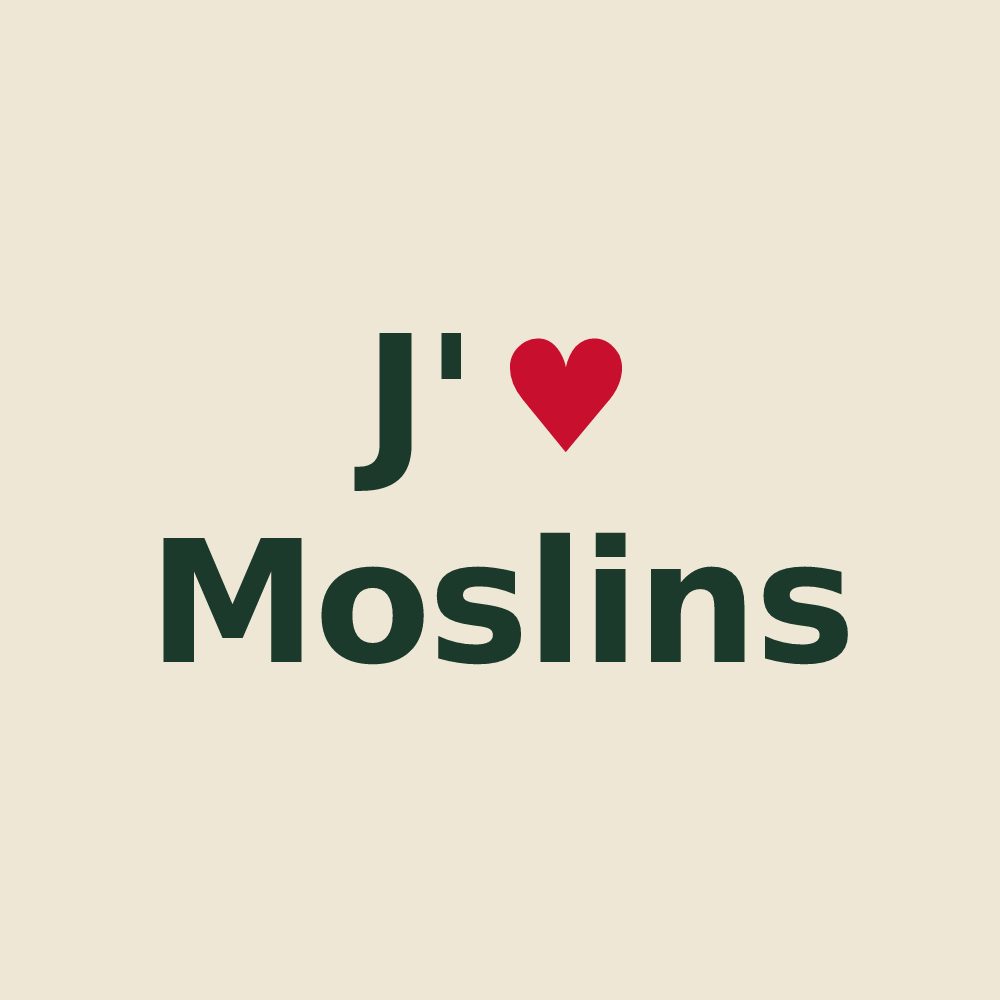 Tote bag personnalisé Moslins — design J'aime Moslins