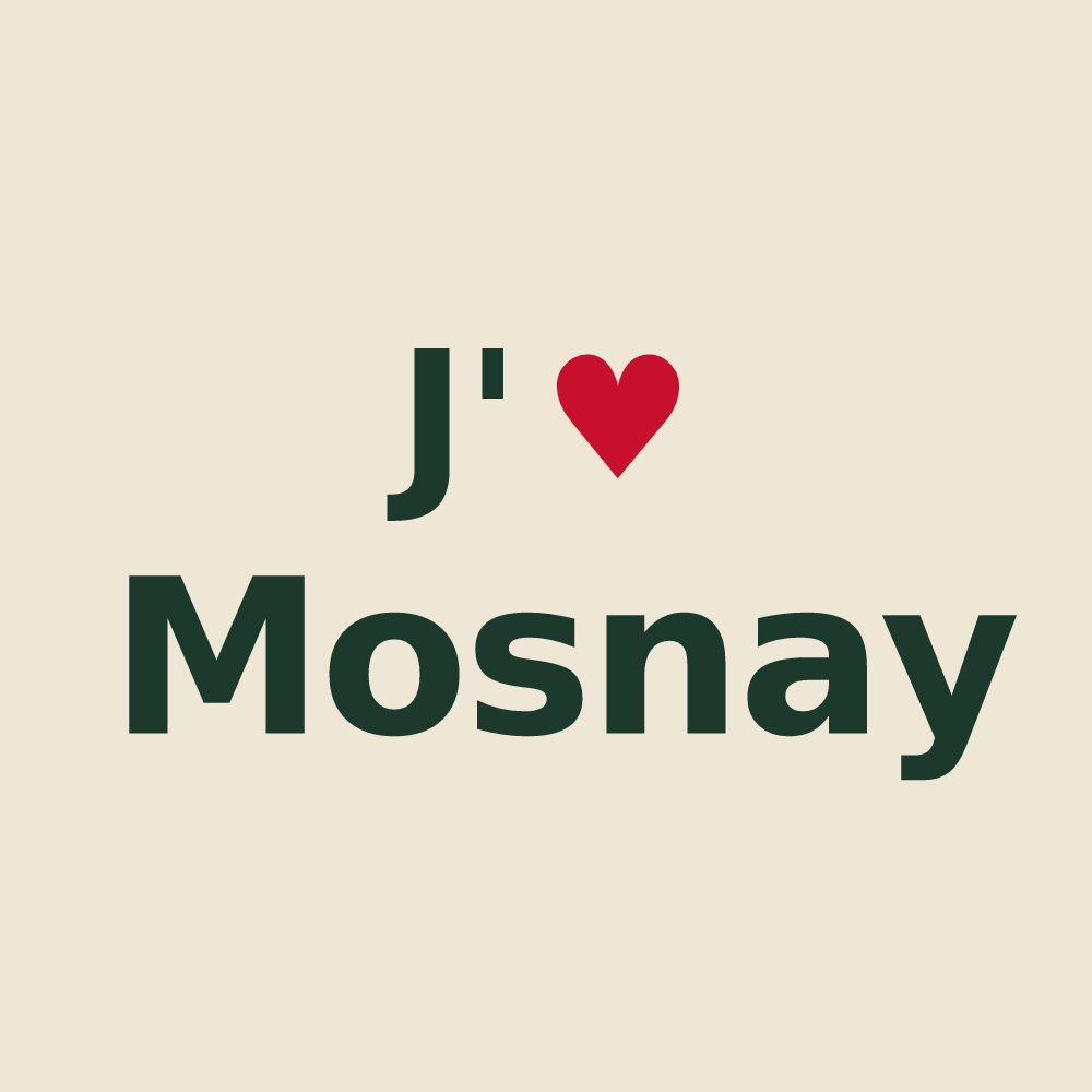 Tote bag personnalisé Mosnay — design J'aime Mosnay