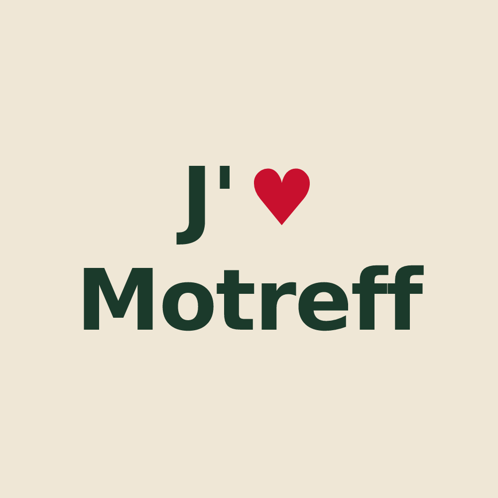 Tote bag personnalisé Motreff — design J'aime Motreff