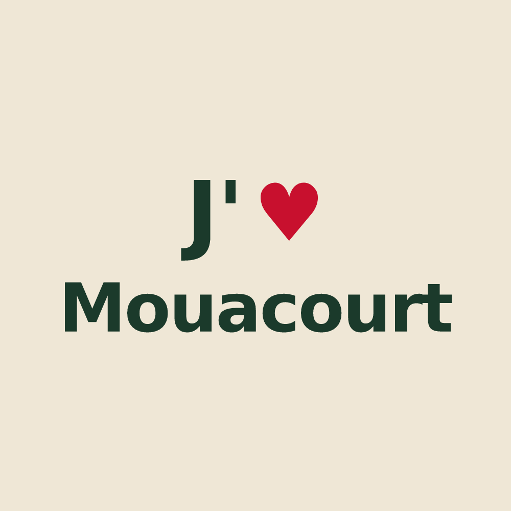 Tote bag personnalisé Mouacourt — design J'aime Mouacourt