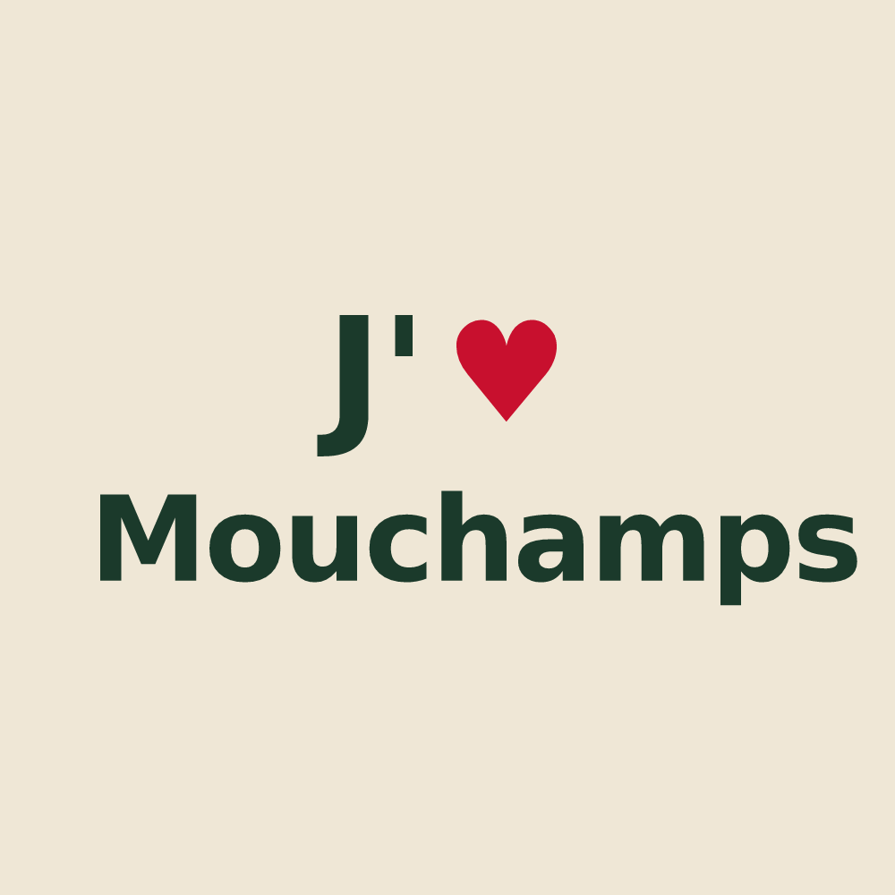 Tote bag personnalisé Mouchamps — design J'aime Mouchamps