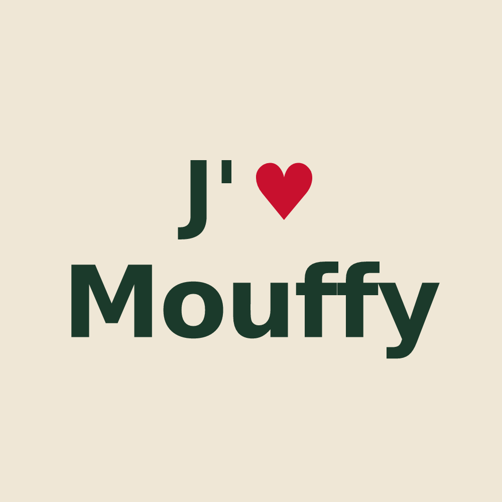 Tote bag personnalisé Mouffy — design J'aime Mouffy