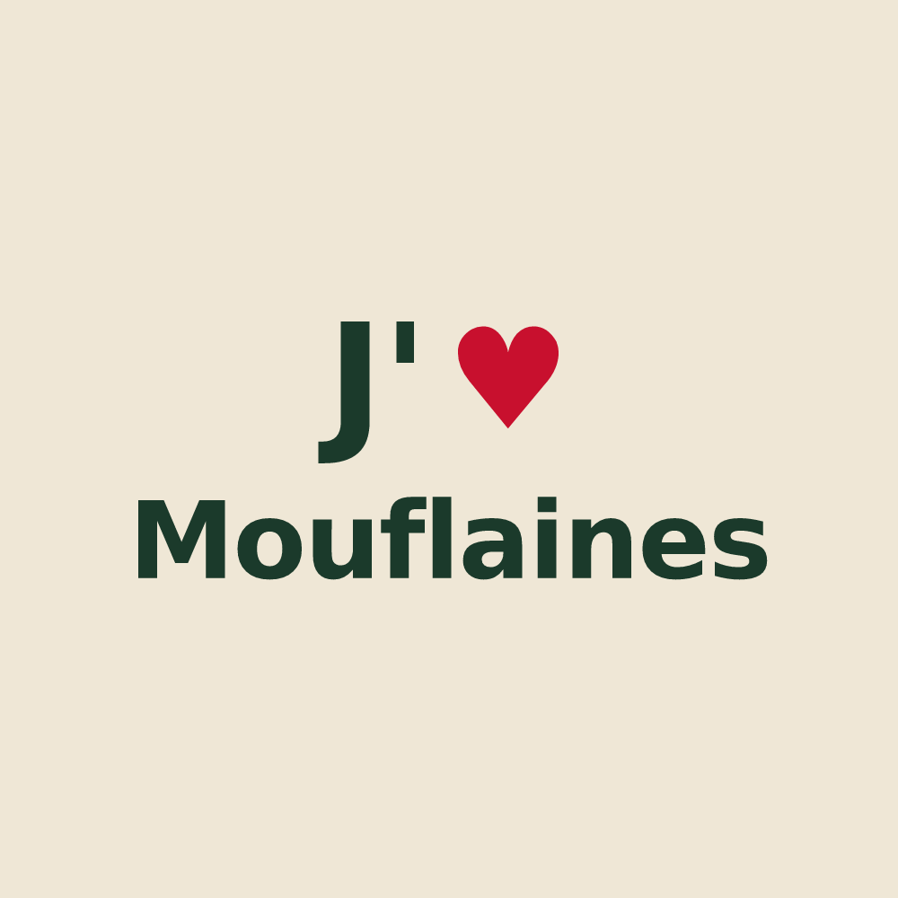 Tote bag personnalisé Mouflaines — design J'aime Mouflaines