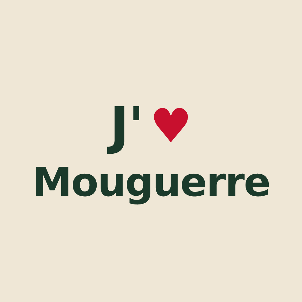 Tote bag personnalisé Mouguerre — design J'aime Mouguerre